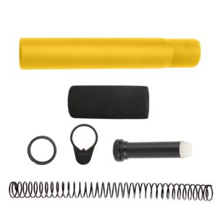 AR-15 Complete Pistol Buffer Tube Kit – Cerakote Sunflower Yellow | Buffer Tube, Spring, Castle Nut & Foam Pad