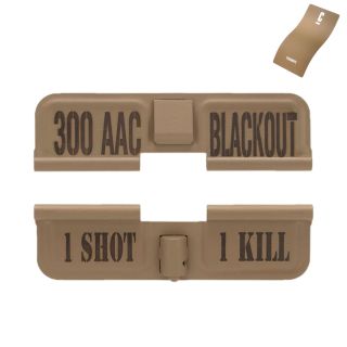 AR-15 Dust Cover - 300 AAC Blackout - 1 Shot 1 Kill - Cerakote Magpul FDE