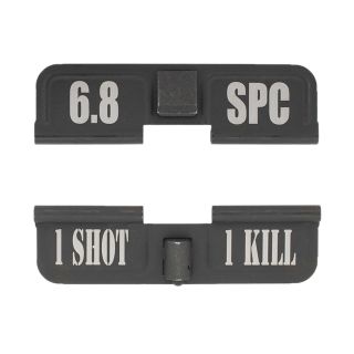 AR-15 Dust Cover - 6.8 SPC - 1 Shot 1 Kill - Phosphate Black