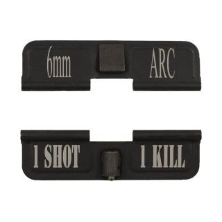 AR-15 Dust Cover - Don't Mess With Texas! - 1 Shot 1 Kill - Phosphate Black