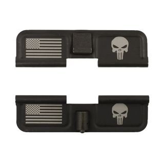 AR-15 Dust Cover - American Punisher - Double Image - Phosphate Black