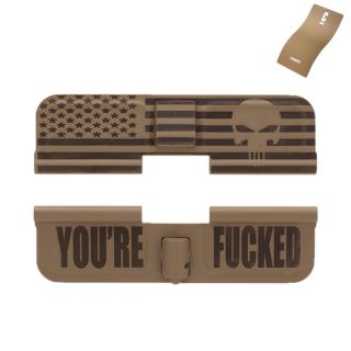 AR-10 Dust Cover - American Punisher Flag Wrap - You're F*cked