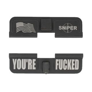 AR-15 Dust Cover - American Sniper - You're Fcked - Phosphate Black