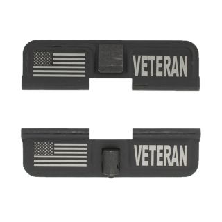 AR-15 Dust Cover - American Veteran - Double Sided - Phosphate Black