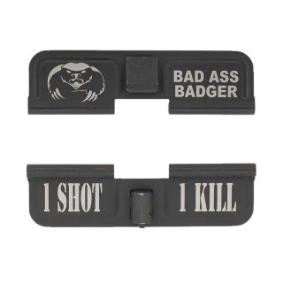 AR-15 Dust Cover - Bad Ass Badger - 1 Shot 1 Kill - Phosphate Black
