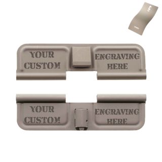 AR-15 Dust Cover - Custom Laser Engraved - Cerakote Gray
