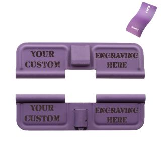 AR-15 Dust Cover - Custom Laser Engraved - Cerakote Purple