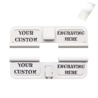 AR-15 Dust Cover - Custom Laser Engraved - Cerakote White