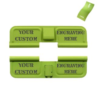 AR-15 Dust Cover - Custom Laser Engraved - Cerakote Zombie Green