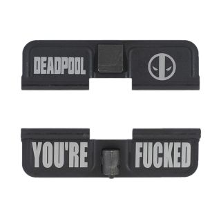 AR-15 Dust Cover - Deadpool - You're Fcked - Phosphate Black