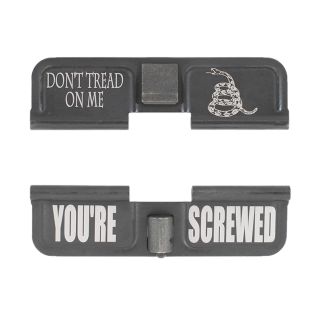 AR-15 Dust Cover - Don't Tread On Me - You're Screwed - Phosphate Black