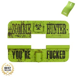 AR-15 Dust Cover - Zombie Hunter - You're Fucked - Cerakote Zombie Green