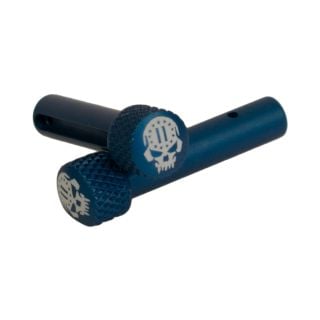 AR-15 Extended Takedown Pins - 2nd Amendment Skull - Anodized Blue