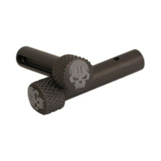 AR-15 Extended Takedown Pins - 2nd Amendment Skull - Anodized Gray