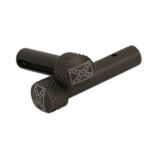 AR-15 Extended Takedown Pins - Confederate Flag - Anodized Gray