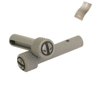 AR-15 Extended Takedown Pins - Deadpool - Cerakote Gray