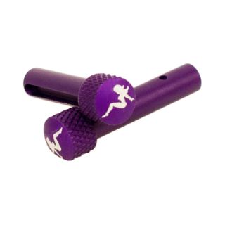 AR-15 Extended Takedown Pins - Mudflap Girl - Anodized Purple