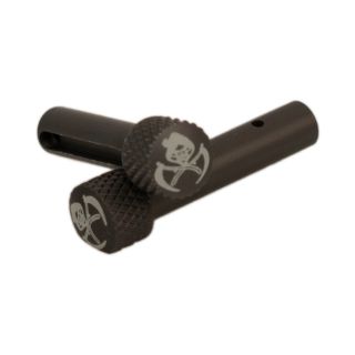 AR-15 Extended Takedown Pins - Reaper Skull and Scythes - Anodized Gray