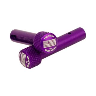 AR-15 Extended Takedown Pins - Right To Bear Arms - Anodized Purple