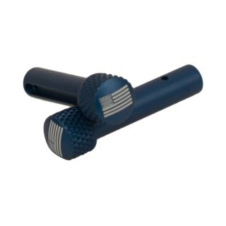 AR-15 Extended Takedown Pins - USA Flag - Anodized Blue
