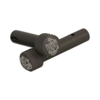 AR-15 Extended Takedown Pins - USN Anchor - Anodized Gray