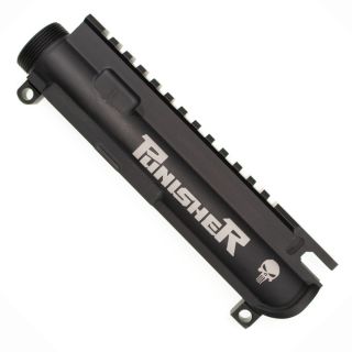Punisher AR-15 Stripped Upper Receiver | Engraved Upper