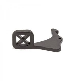 Oversized Charging Handle Latch - Black Steel Cross Pattern