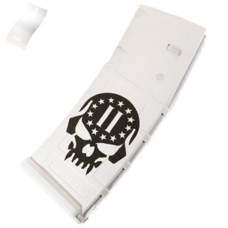 AR-15 PMAG MOE - 2nd Amendment Skull - Cerakote White (30 Round)
