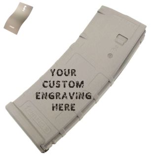 Magpul 30rd PMAG - Cerakote Bull Shark Grey - Custom Engraved