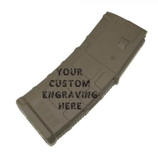 Magpul 30rd PMAG - Cerakote Olive Drab Green - Custom Engraved