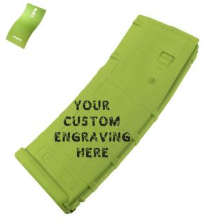 Magpul 30rd PMAG - Cerakote Zombie Green - Custom Engraved