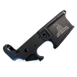 PSA AR-15 Stripped Lower Receiver – Don't Tread on Me – Anodized Black (FFL Required)