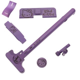 AR-15 Upgrade Bundle - 5 Piece - Hello Kitty - Cerakote Bright Purple