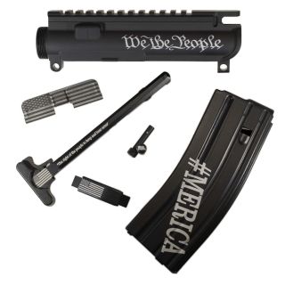 AR-15 Upgrade Bundle - 6 Piece Package - American Patriot - Anodized Black