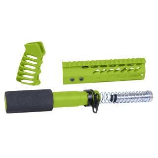 AR-15 Pistol Furniture Set – 7” M-LOK Handguard, Grip & Buffer Tube Kit | Zombie Green