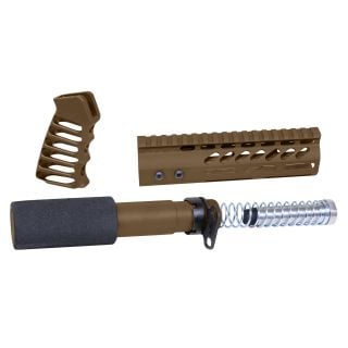 AR-15 Pistol Furniture Set – 7” M-LOK Handguard, Grip & Buffer Tube Kit | Burnt Bronze