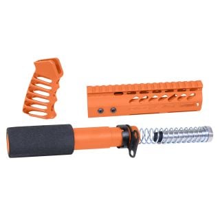 AR-15 Pistol Furniture Set – 7” M-LOK Handguard, Grip & Buffer Tube Kit | Hunter Orange