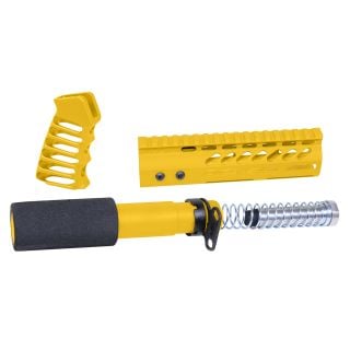 AR-15 Pistol Furniture Set – 7” M-LOK Handguard, Grip & Buffer Tube Kit | Sunflower Yellow