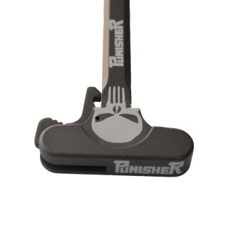 AR-10 Charging Handle - The Punisher - Anodized Black