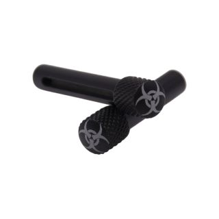 AR-10 Extended Takedown Pin - Biohazard - Anodized Black