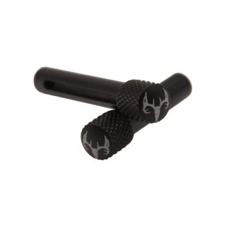 AR-10 Extended Takedown Pins - Deer Skull - Anodized Black