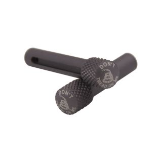 AR-10 Extended Takedown Pin - Don't Tread On Me - Anodized Gray