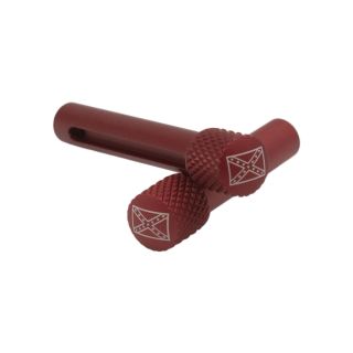 AR-10 Extended Takedown Pin - Confederate Flag - Anodized Red