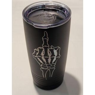 20 oz. Vacuum Insulated Tumbler - *ORPH*  Cerakote black - The Finger