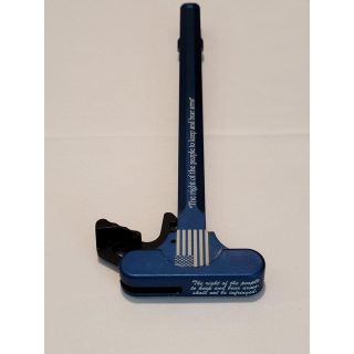 AR-15 Charging Handle - *ORPH* - Anodized Blue 2nd Amendment with Extended Latch (Blem)