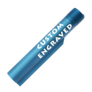 Buffer Tube - Custom Engraved - Anodized Blue