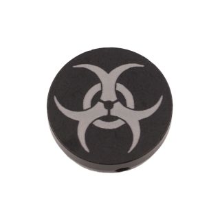 Forward Assist Cap - Biohazard Symbol - Anodized Black