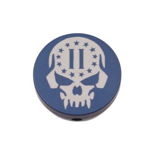 Forward Assist Cap - 2nd Amendment Skull - Anodized Blue