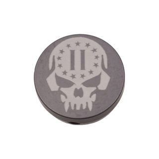 Forward Assist Cap - 2nd Amendment Skull - Anodized Gray