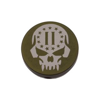 Forward Assist Cap - 2nd Amendment Skull - Anodized Olive Drab Green